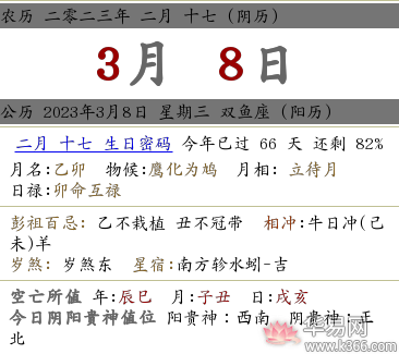 2023年农历二月十七日老黄历的宜忌是什么？