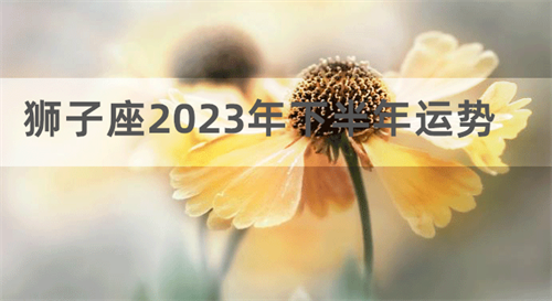 狮子座2023年下半年运势 狮子座2023年下半年运势如何